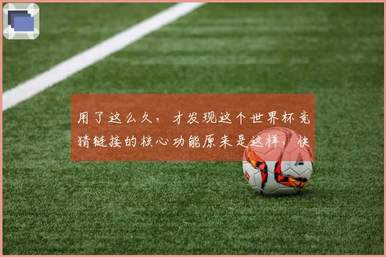 用了这么久，才发现这个世界杯竞猜链接的核心功能原来是这样，快来看！