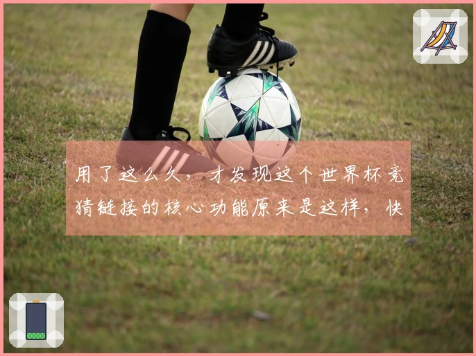 用了这么久，才发现这个世界杯竞猜链接的核心功能原来是这样，快来看！